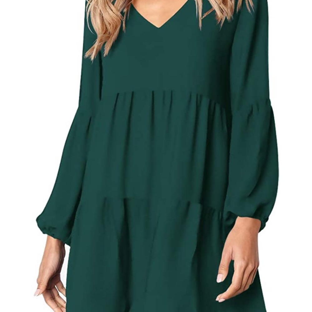 mini flowy green dress